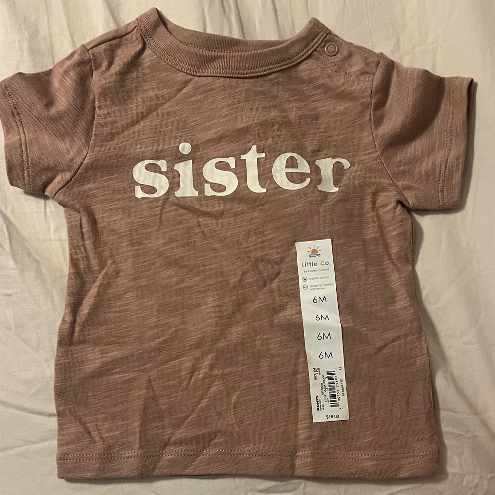 Little Co. Mauve Sister Tee for Kids